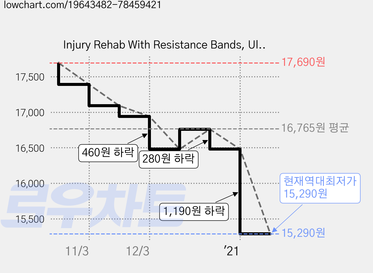 Injury Rehab With Resistance Bands, Ulysses Pr 가격 변동 차트, 현재가 15,290원, 역대최저가