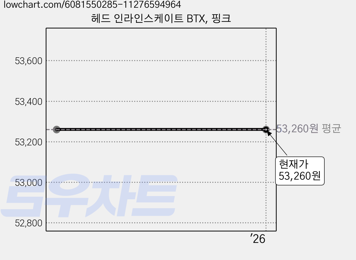 헤드 인라인스케이트 BTX, 핑크 가격 변동 차트, 현재가 53,260원
