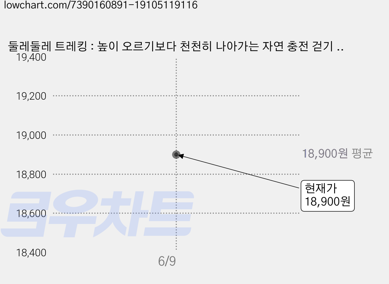 둘레둘레 트레킹 : 높이 오르기보다 천천히 나아가는 자연 충전 걷기 여행, 한빛미디어, 김영수 가격 변동 차트, 현재가 18,900원