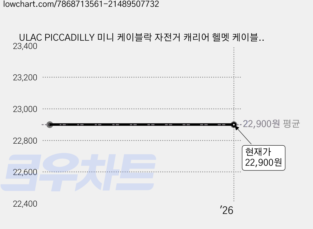 ULAC PICCADILLY 미니 케이블락 자전거 캐리어 헬멧 케이블 자물쇠 1+1 (2EA), 2개, SILVER 가격 변동 차트, 현재가 22,900원