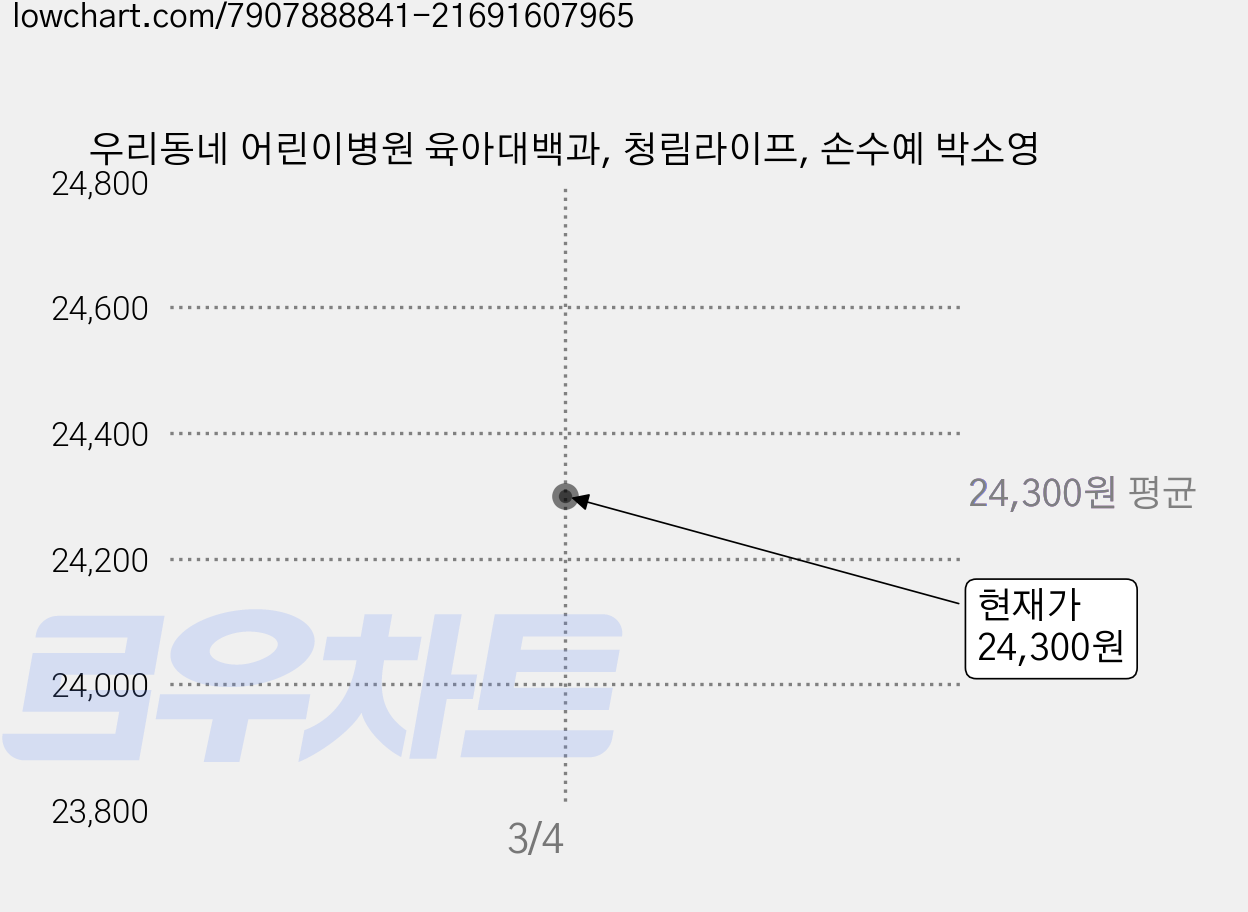 우리동네 어린이병원 육아대백과, 청림라이프, 손수예 박소영 가격 변동 차트, 현재가 24,300원