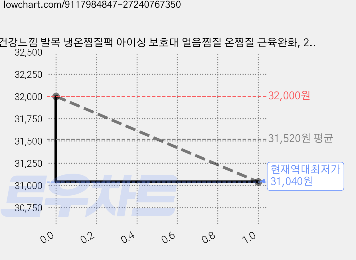 건강느낌 발목 냉온찜질팩 아이싱 보호대 얼음찜질 온찜질 근육완화, 2개, 스카이 가격 변동 차트, 현재가 31,040원, 역대최저가