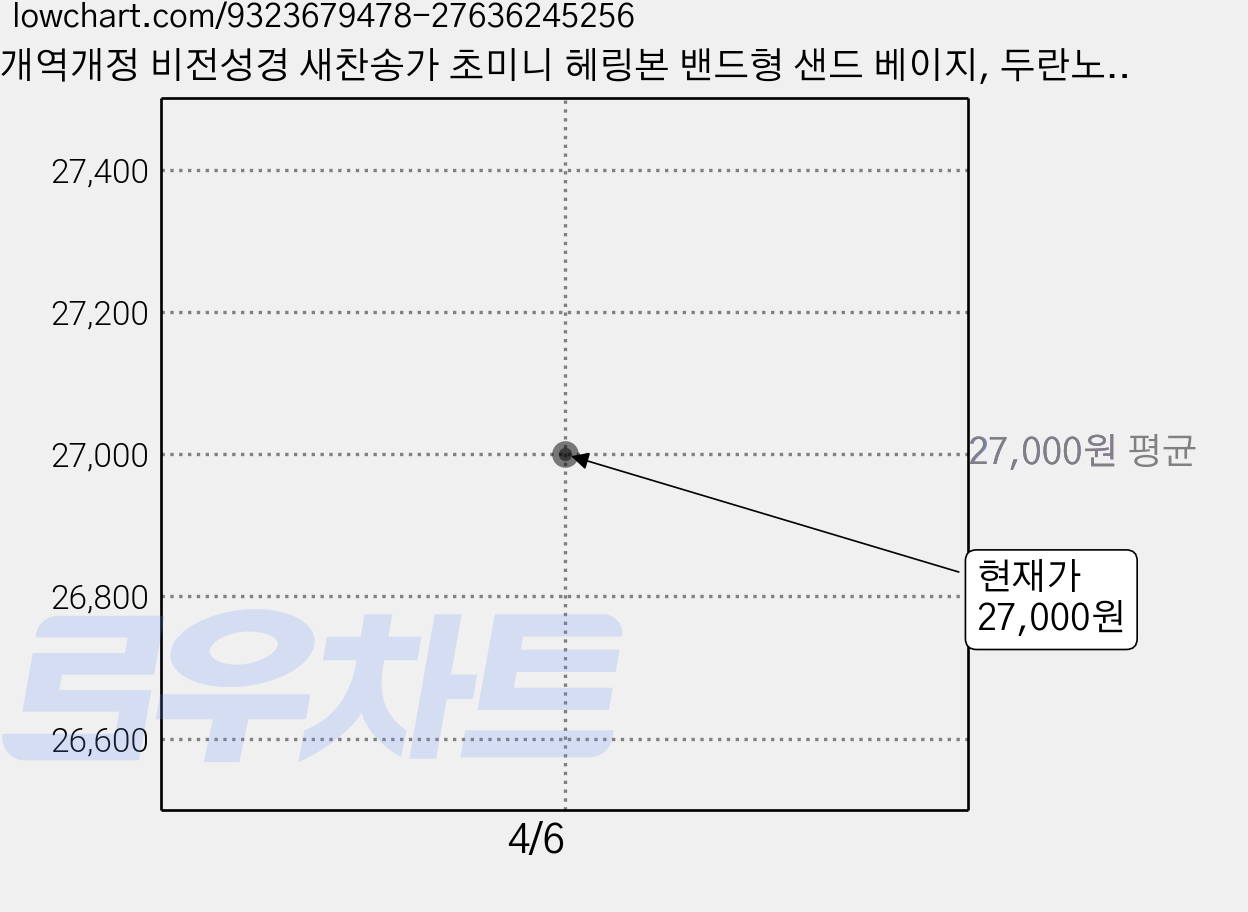 개역개정 비전성경 새찬송가 초미니 헤링본 밴드형 샌드 베이지, 두란노, 두란노 편집부 가격 변동 차트, 현재가 27,000원