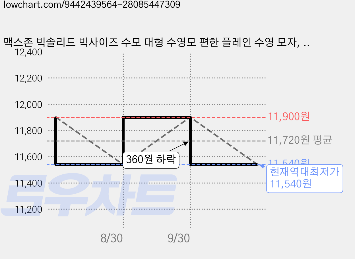 맥스존 빅솔리드 빅사이즈 수모 대형 수영모 편한 플레인 수영 모자, 1개, 빅솔리드BK 가격 변동 차트, 현재가 11,540원, 역대최저가