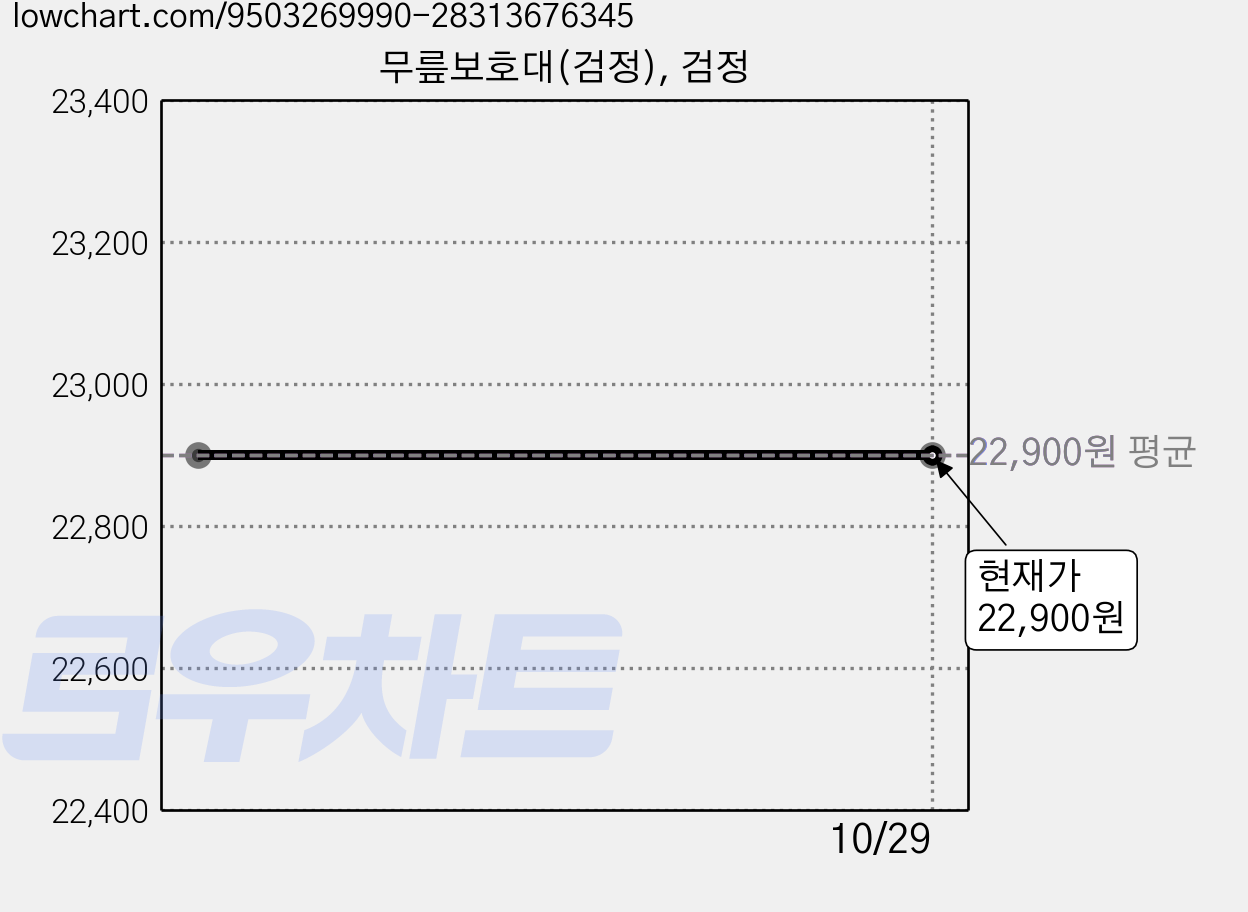 무릎보호대(검정), 검정 가격 변동 차트, 현재가 22,900원
